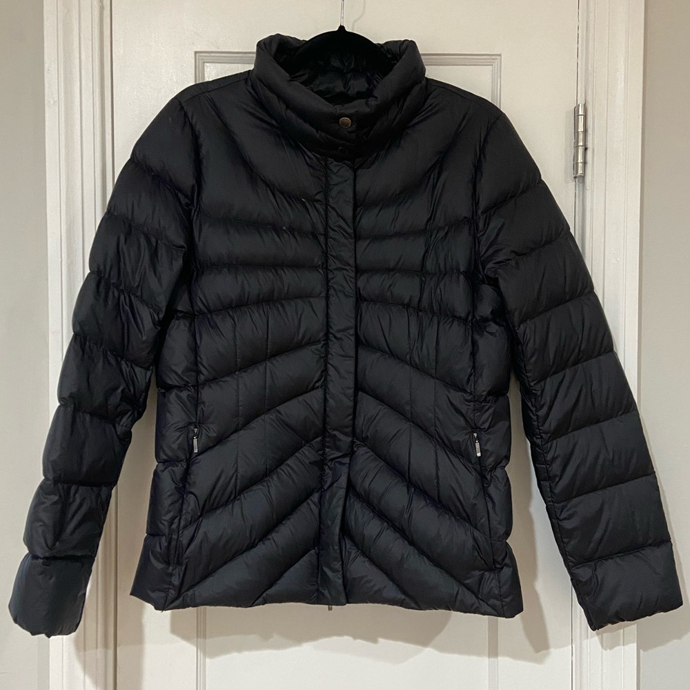 Lands’ End Women’s Down Puffer Jacket | Black | Size M